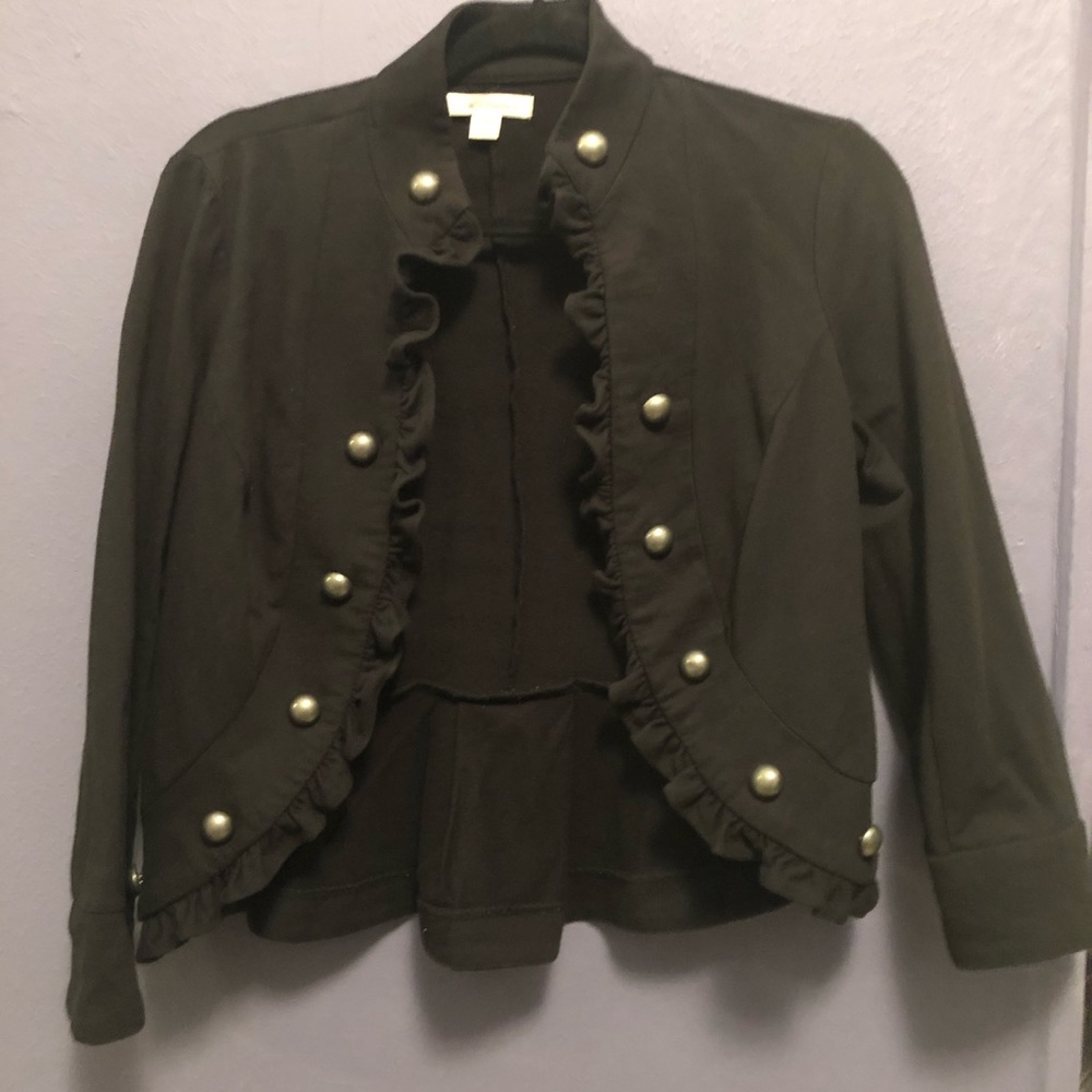JohnPaulRichard ruffle black jacket